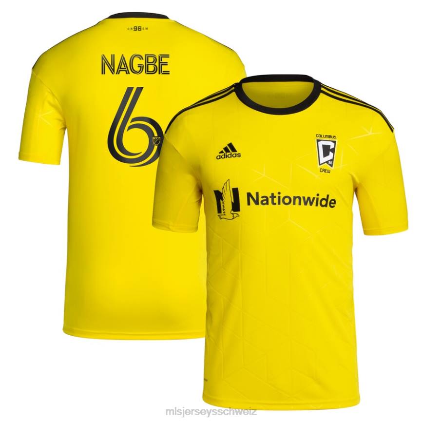 MLS Jerseys Männer Columbus Crew Darlington Nagbe adidas Gelb 2022 Gold Standard Kit Replika-Spielertrikot HT0J1243 Jersey