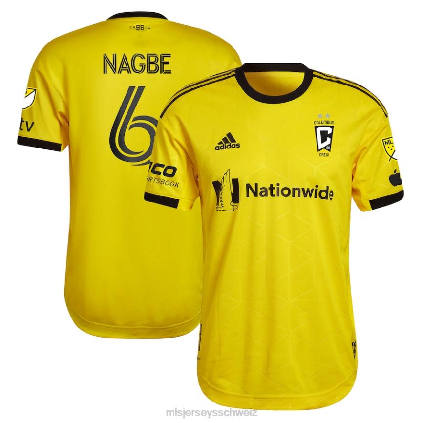 MLS Jerseys Männer Columbus Crew Darlington Nagbe adidas Gelb 2023 Gold Standard Kit authentisches Spielertrikot HT0J1167 Jersey