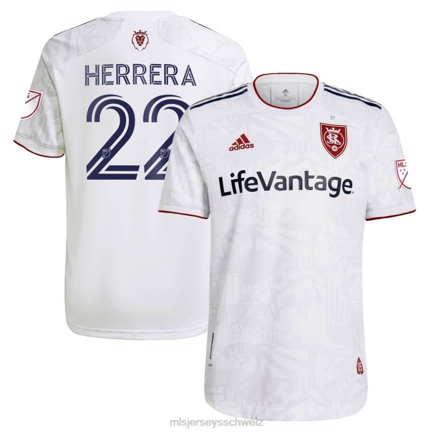 MLS Jerseys Männer Real Salt Lake Aaron Herrera adidas Weiß 2021 Zweitausrüstung des Unterstützers, authentisches Spielertrikot HT0J1294 Jersey