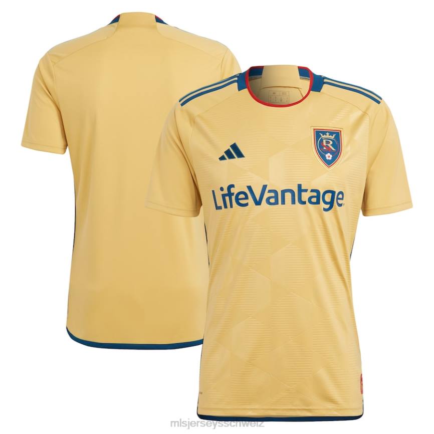 MLS Jerseys Männer Real Salt Lake adidas Gold 2023 The Beehive State Kit Replika-Trikot HT0J138 Jersey