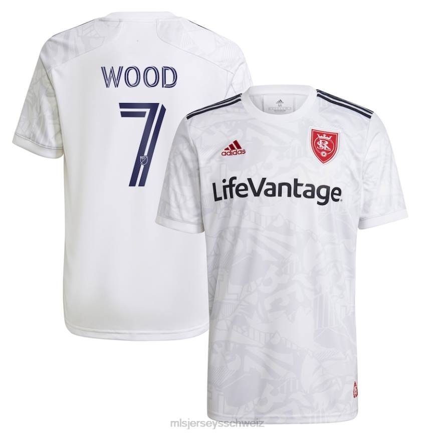 MLS Jerseys Männer Real Salt Lake Bobby Wood adidas Weiß 2021 Zweitausrüstung des Unterstützers Replika-Spielertrikot HT0J1408 Jersey