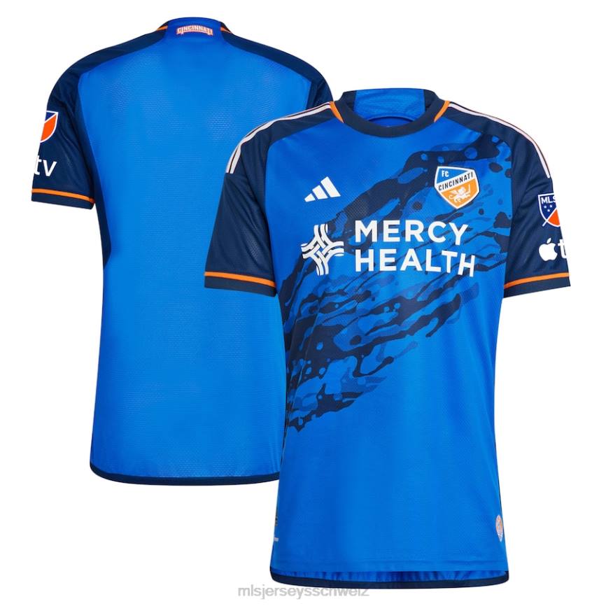 MLS Jerseys Männer FC Cincinnati adidas Blue 2023 River Kit authentisches Trikot HT0J71 Jersey