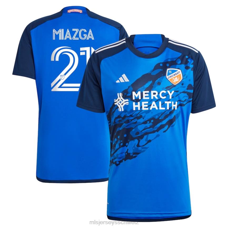 MLS Jerseys Männer FC Cincinnati Matt Miazga adidas Blue 2023 River Kit Replika-Trikot HT0J533 Jersey