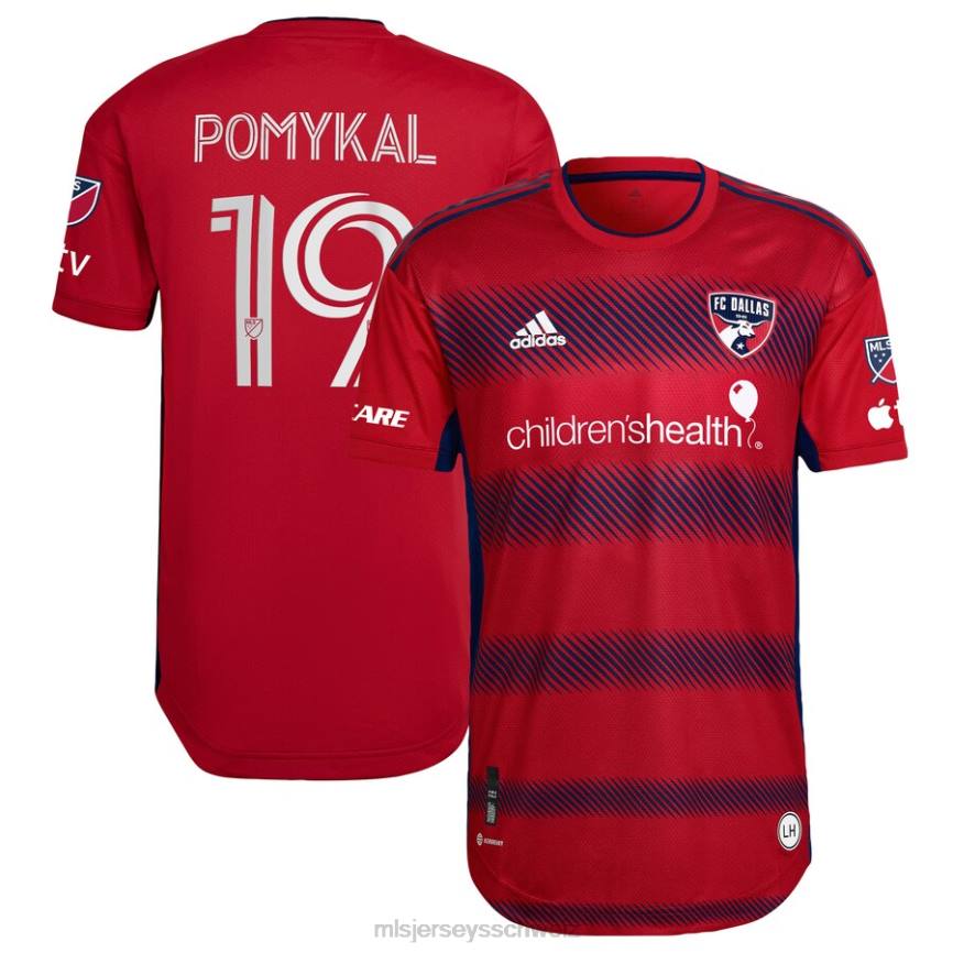 MLS Jerseys Männer FC Dallas Paxton Pomykal adidas rotes Crescendo-Kit 2023, authentisches Spielertrikot HT0J509 Jersey