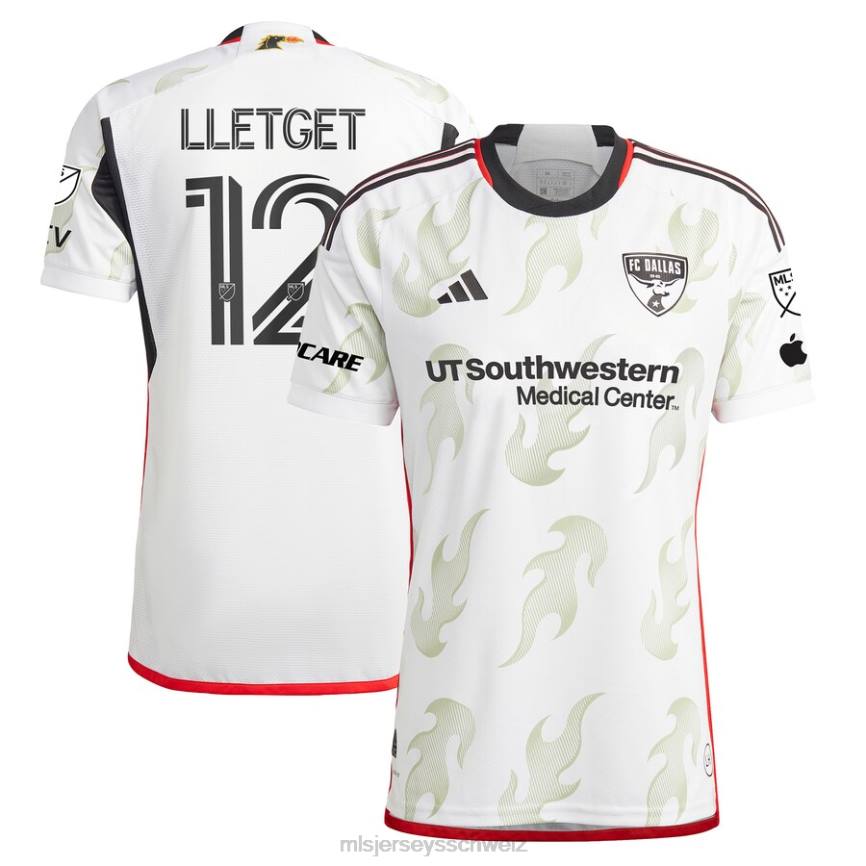 MLS Jerseys Männer FC Dallas Sebastian Lletget adidas weißes 2023 Burn Baby Burn authentisches Spielertrikot HT0J846 Jersey