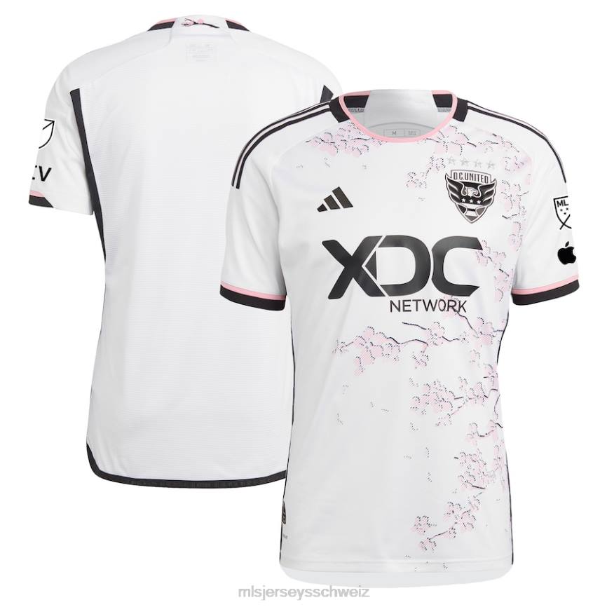 MLS Jerseys Männer Gleichstrom United adidas White 2023 The Cherry Blossom Kit authentisches Trikot HT0J38 Jersey