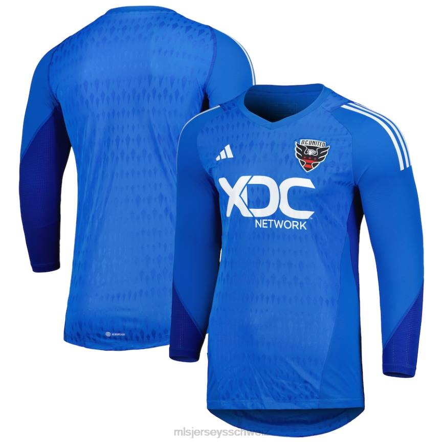 MLS Jerseys Männer Gleichstrom United adidas blaues 2023 Torwart-Langarm-Replika-Trikot HT0J259 Jersey