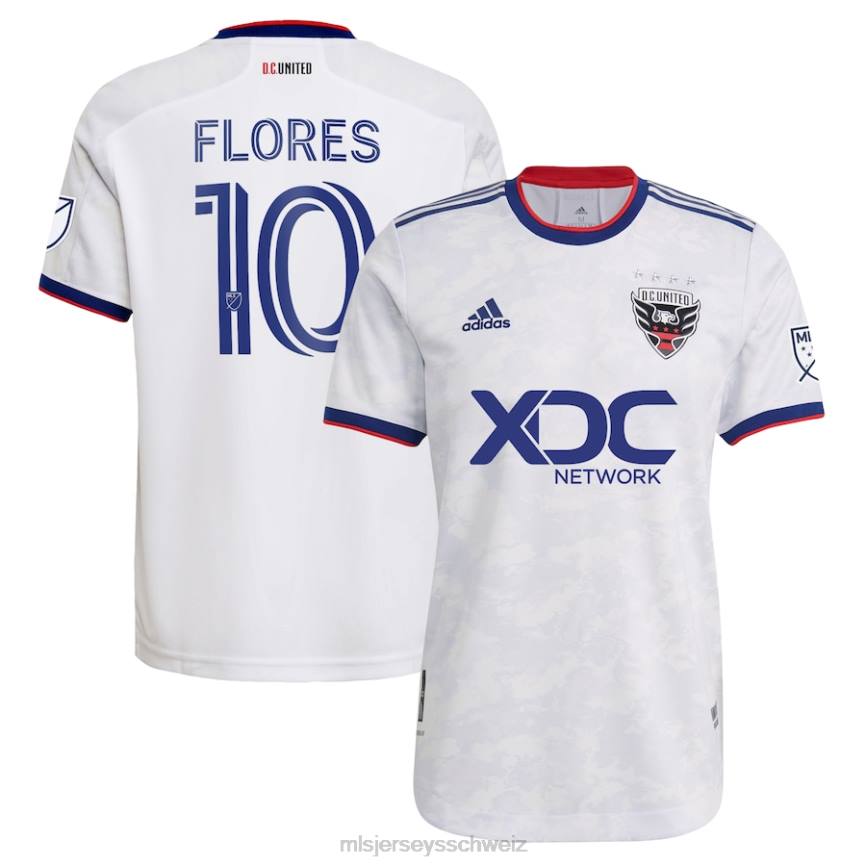 MLS Jerseys Männer Gleichstrom United Edison Flores adidas Weiß 2022 The Marble authentisches Spielertrikot HT0J752 Jersey