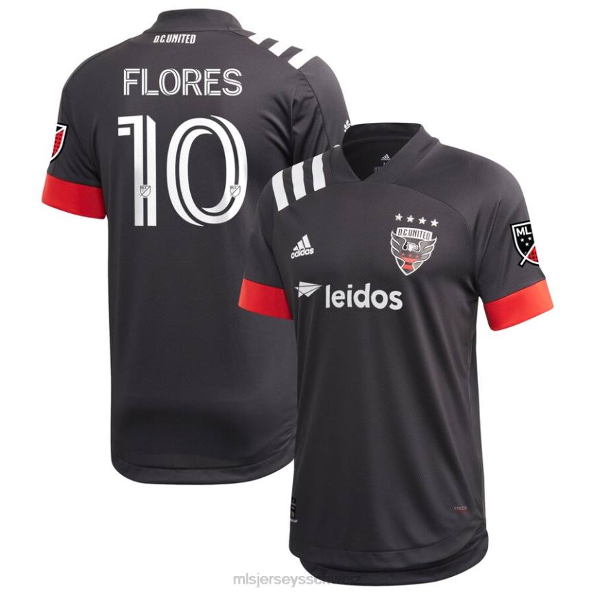 MLS Jerseys Männer Gleichstrom United Edison Flores adidas schwarzes 2020 Primär-Authentisches Trikot HT0J1375 Jersey