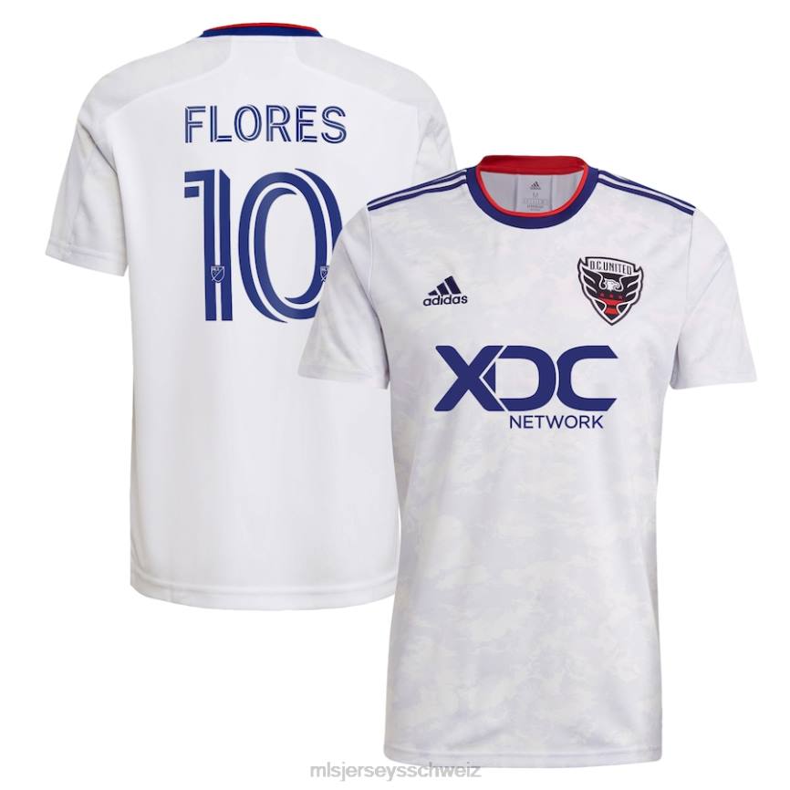 MLS Jerseys Männer Gleichstrom United Edison Flores adidas weiß 2022 das Marmor-Replika-Spielertrikot HT0J1332 Jersey