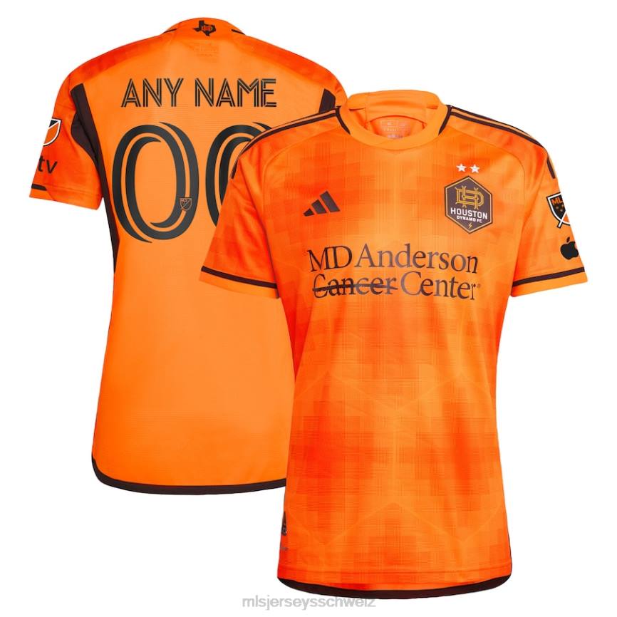 MLS Jerseys Männer Houston Dynamo FC Adidas Orange 2023 El Sol authentisches individuelles Trikot HT0J478 Jersey