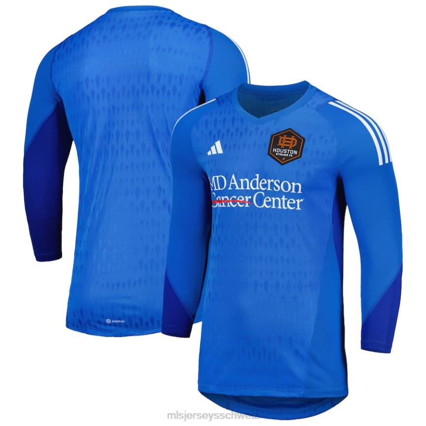 MLS Jerseys Männer Houston Dynamo FC adidas blaues 2023 Torwart-Langarm-Replika-Trikot HT0J1212 Jersey