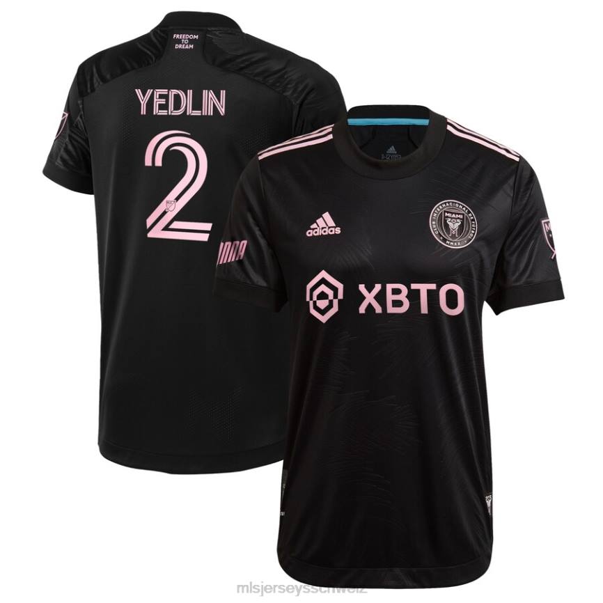 MLS Jerseys Männer Inter Miami CF Deandre Yedlin adidas schwarzes 2021 La Palma authentisches Spielertrikot HT0J1456 Jersey