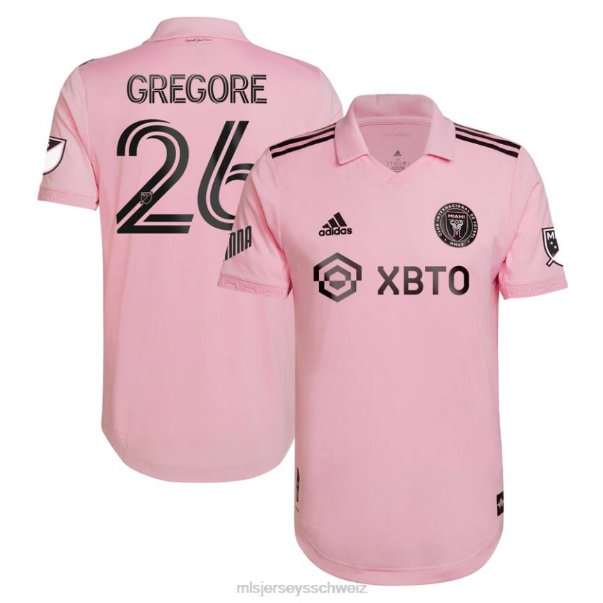 MLS Jerseys Männer Inter Miami CF Gregore adidas Pink 2022 The Heart Beat Kit, authentisches Teamspieler-Trikot HT0J1115 Jersey
