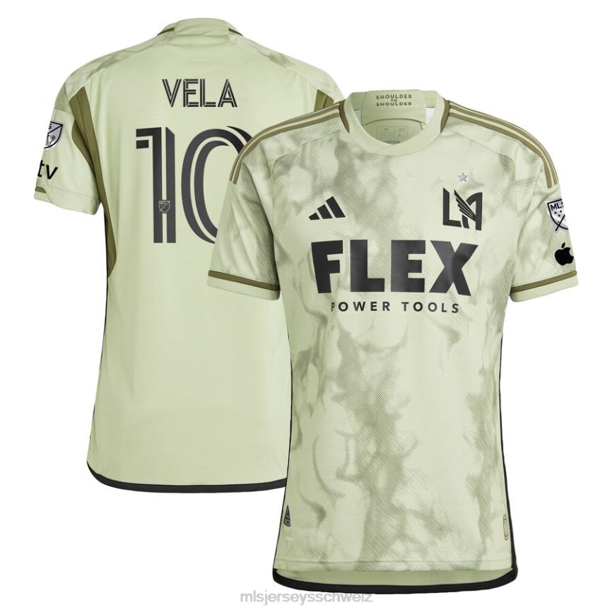 MLS Jerseys Männer Lafc Carlos Vela adidas grünes 2023 Smokescreen authentisches Spielertrikot HT0J172 Jersey