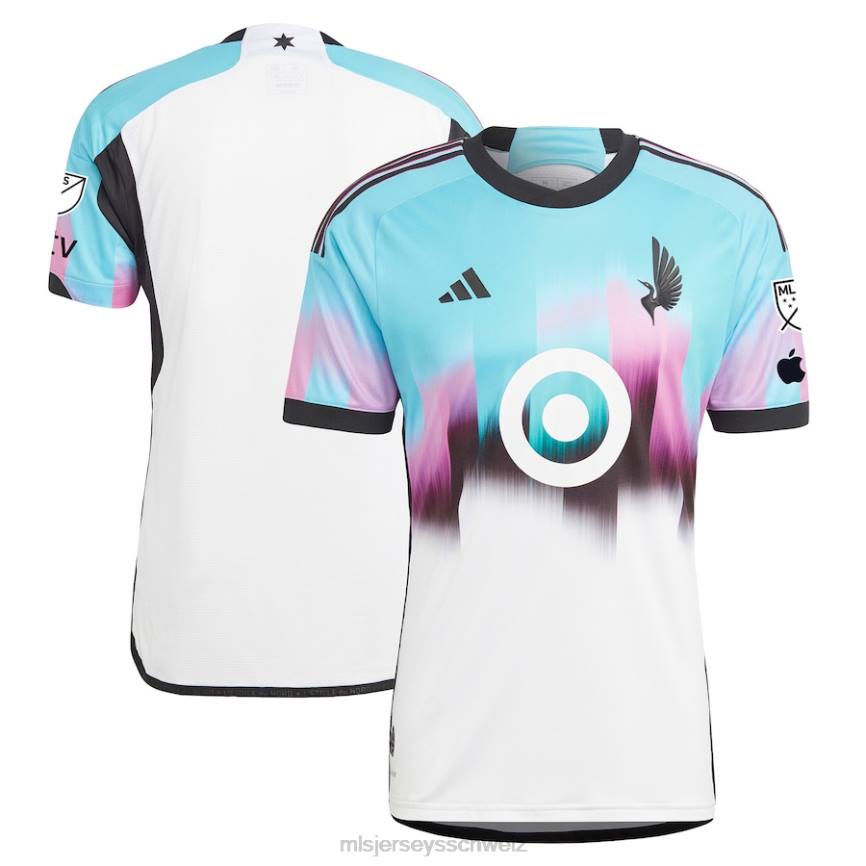 MLS Jerseys Männer Minnesota United FC Adidas Weiß 2023 das Nordlicht-Kit authentisches Trikot HT0J20 Jersey