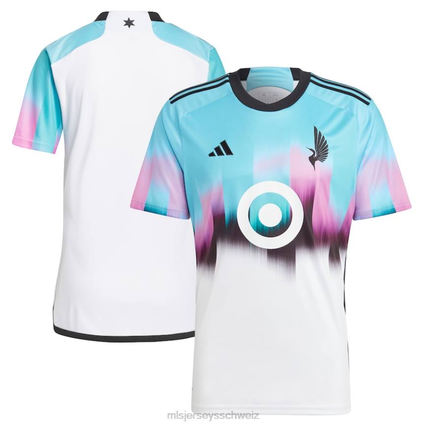 MLS Jerseys Männer Minnesota United FC Adidas Weißes 2023 The Northern Lights Kit Replika-Trikot HT0J26 Jersey