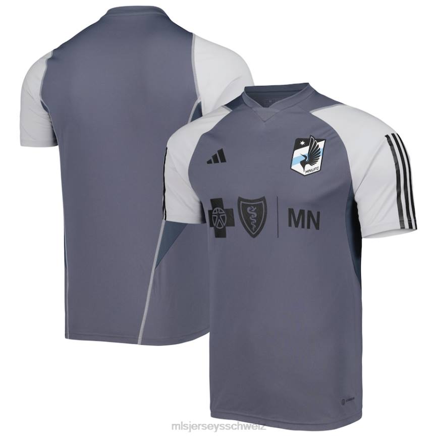 MLS Jerseys Männer Minnesota United FC adidas graues 2023 On-Field-Trainingstrikot HT0J612 Jersey