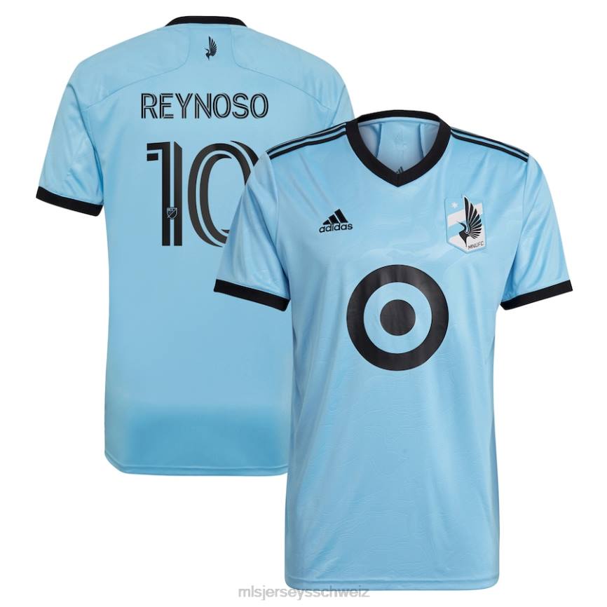 MLS Jerseys Männer Minnesota United FC Emanuel Reynoso adidas hellblaues 2021 The River Kit Replika-Trikot HT0J1245 Jersey