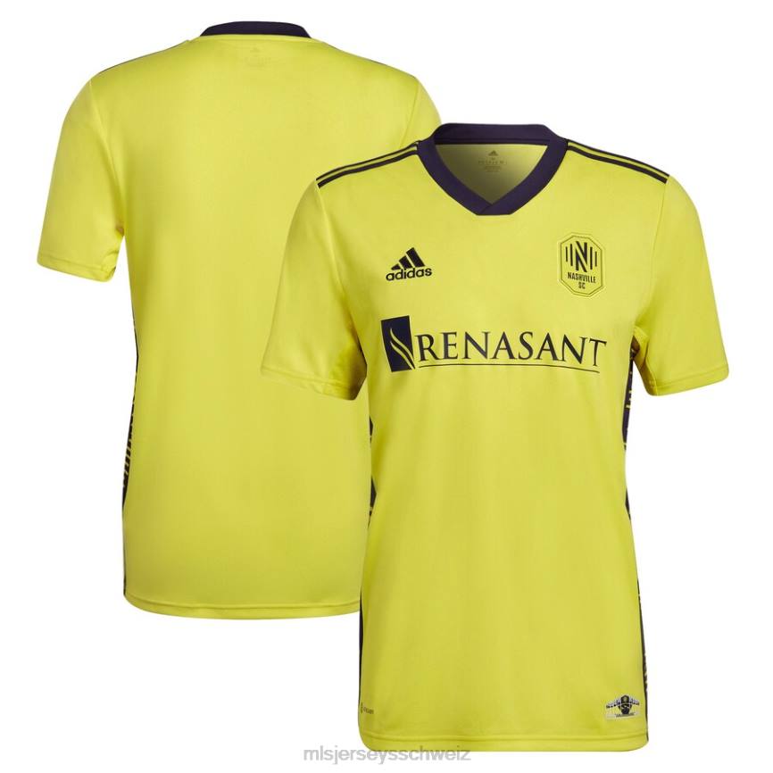 MLS Jerseys Männer nashville sc adidas gelbes 2022 The Homecoming Kit Replika Blanko-Trikot HT0J177 Jersey