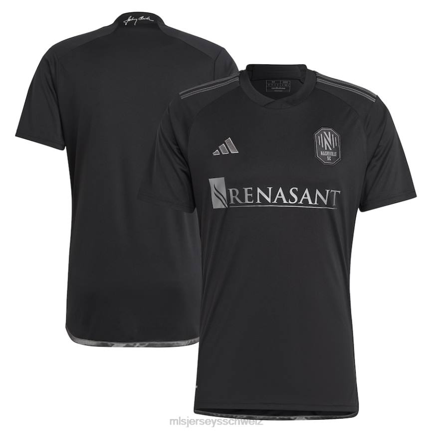 MLS Jerseys Männer nashville sc adidas schwarz 2023 Mann im schwarzen Kit Replika-Trikot HT0J21 Jersey