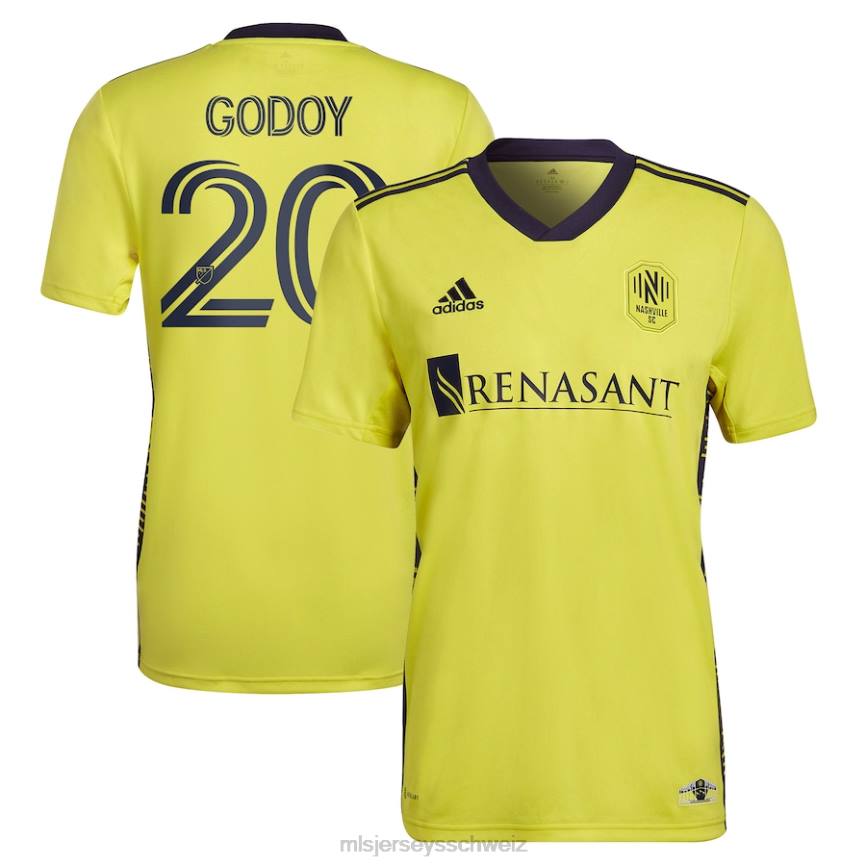 MLS Jerseys Männer nashville sc anibal godoy adidas gelbes 2023 the homecoming kit replik-spielertrikot HT0J1172 Jersey