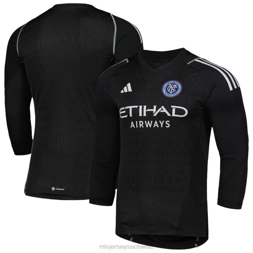 MLS Jerseys Männer New York City FC adidas schwarzes 2023 Torwart-Langarm-Replika-Trikot HT0J334 Jersey