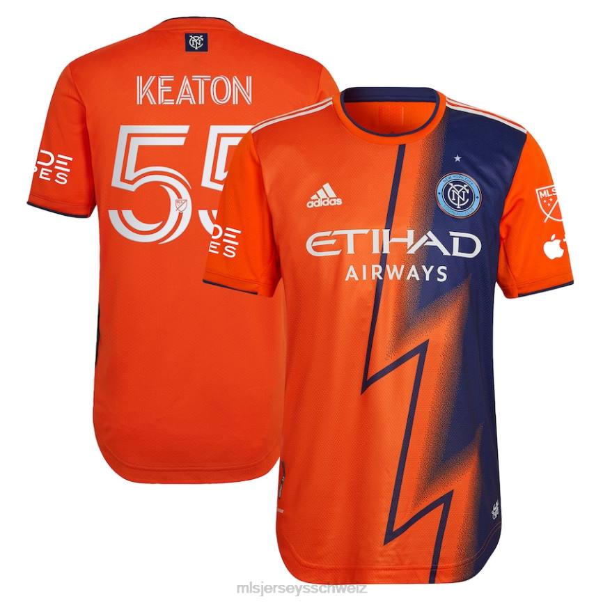 MLS Jerseys Männer New York City FC Keaton Parks adidas Orange 2023 The Volt Kit authentisches Spielertrikot HT0J1075 Jersey