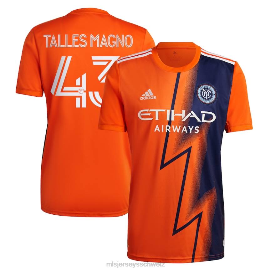 MLS Jerseys Männer New York City FC Talles Magno adidas Orange 2022 The Volt Kit Replika-Spielertrikot HT0J1190 Jersey