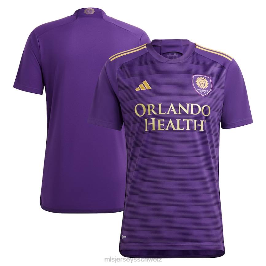 MLS Jerseys Männer Orlando City SC adidas Lila 2023 The Wall Kit Replika-Trikot HT0J64 Jersey