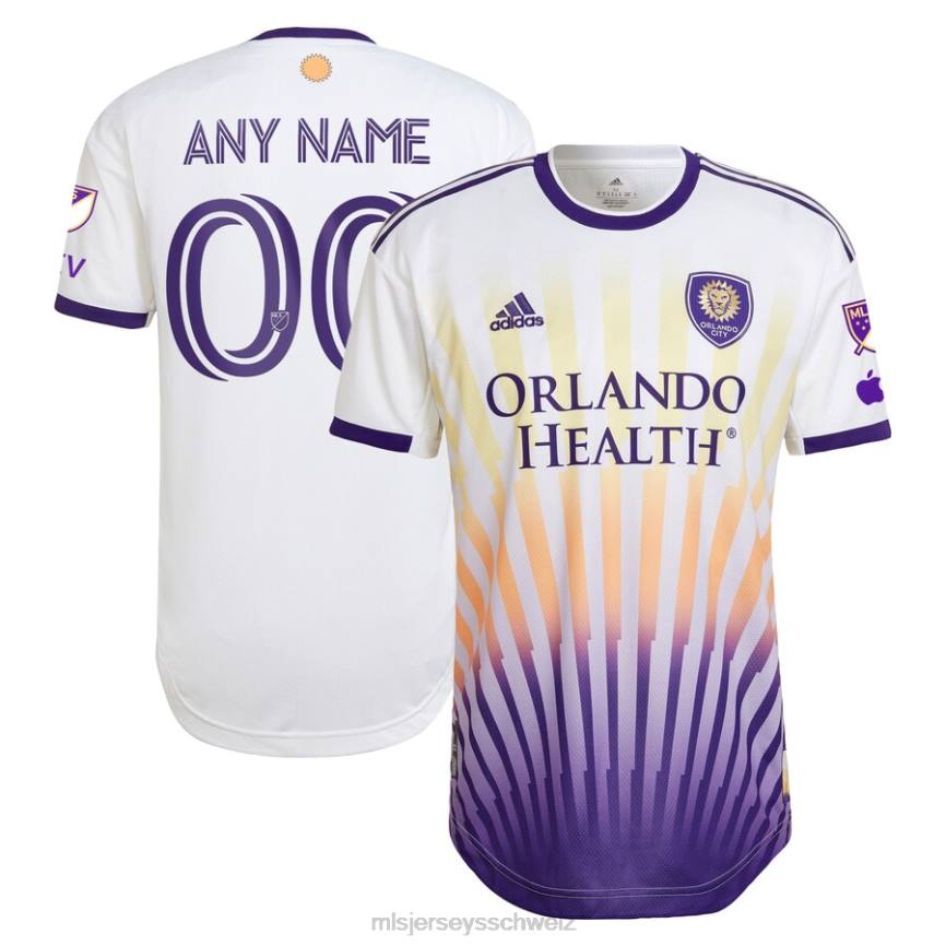 MLS Jerseys Männer Orlando City SC adidas Weiß 2023 The Sunshine Kit, authentisches individuelles Trikot HT0J849 Jersey