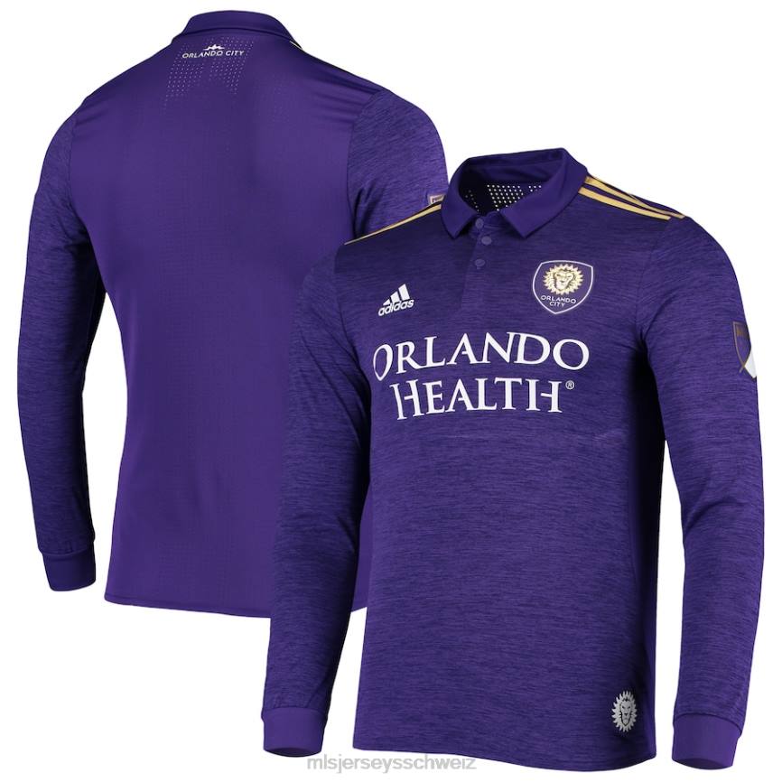 MLS Jerseys Männer Orlando City SC adidas lila 2019 authentisches Heim-Langarmtrikot HT0J731 Jersey