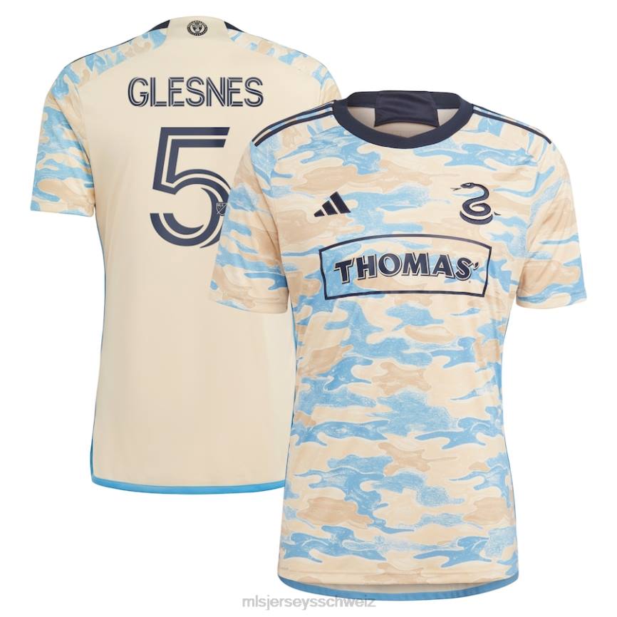 MLS Jerseys Männer Philadelphia Union Jakob Glesnes adidas Tan 2023 für Philly Replika-Trikot HT0J784 Jersey