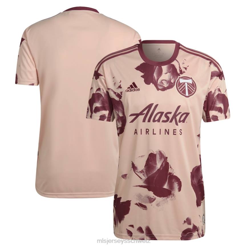 MLS Jerseys Männer Portland Timbers adidas Pink 2022 Heritage Rose Kit Replica Blank Jersey HT0J198 Jersey