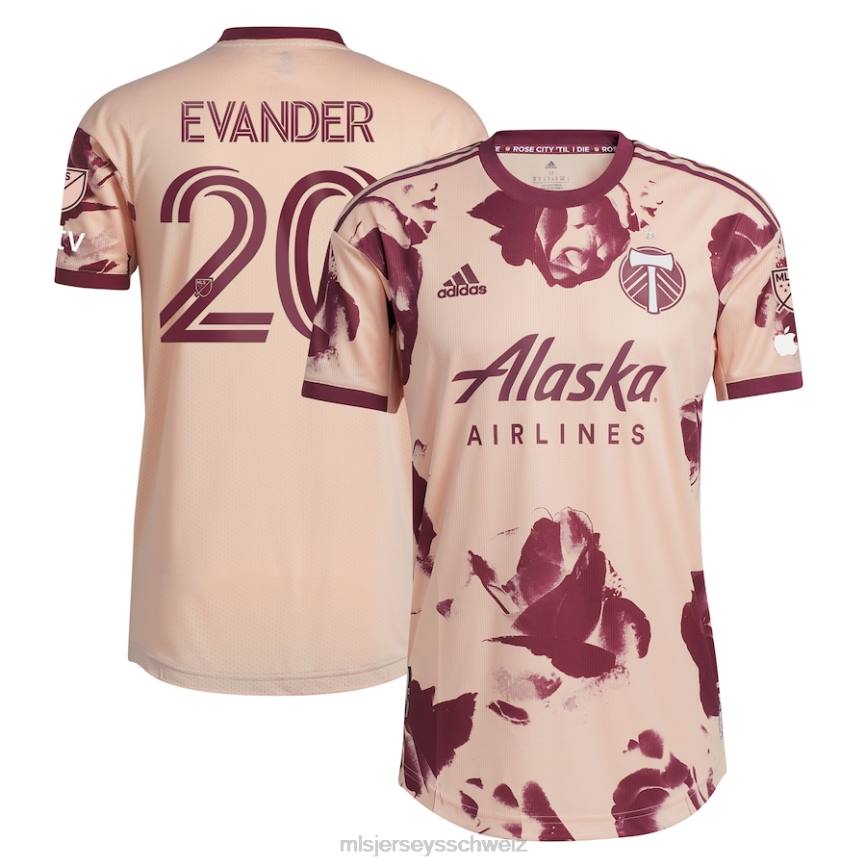 MLS Jerseys Männer Portland Timbers Evander adidas Pink 2023 Heritage Rose Kit authentisches Spielertrikot HT0J1459 Jersey