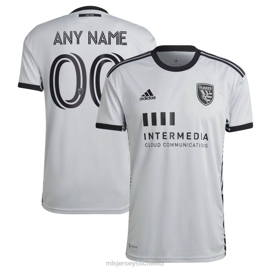 MLS Jerseys Männer San Jose Erdbeben adidas Grau 2022 The Creator Kit Replica Custom Jersey HT0J817 Jersey