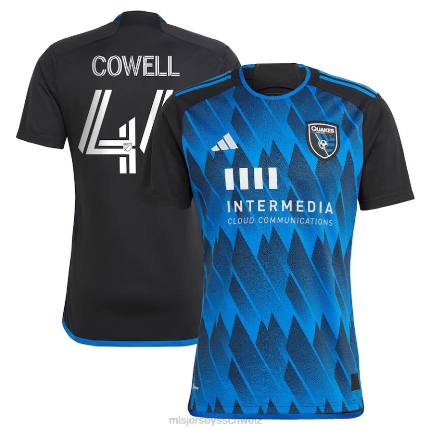 MLS Jerseys Männer San Jose Erdbeben Cade Cowell adidas Blue 2023 Active Fault Jersey Replika-Trikot HT0J1007 Jersey