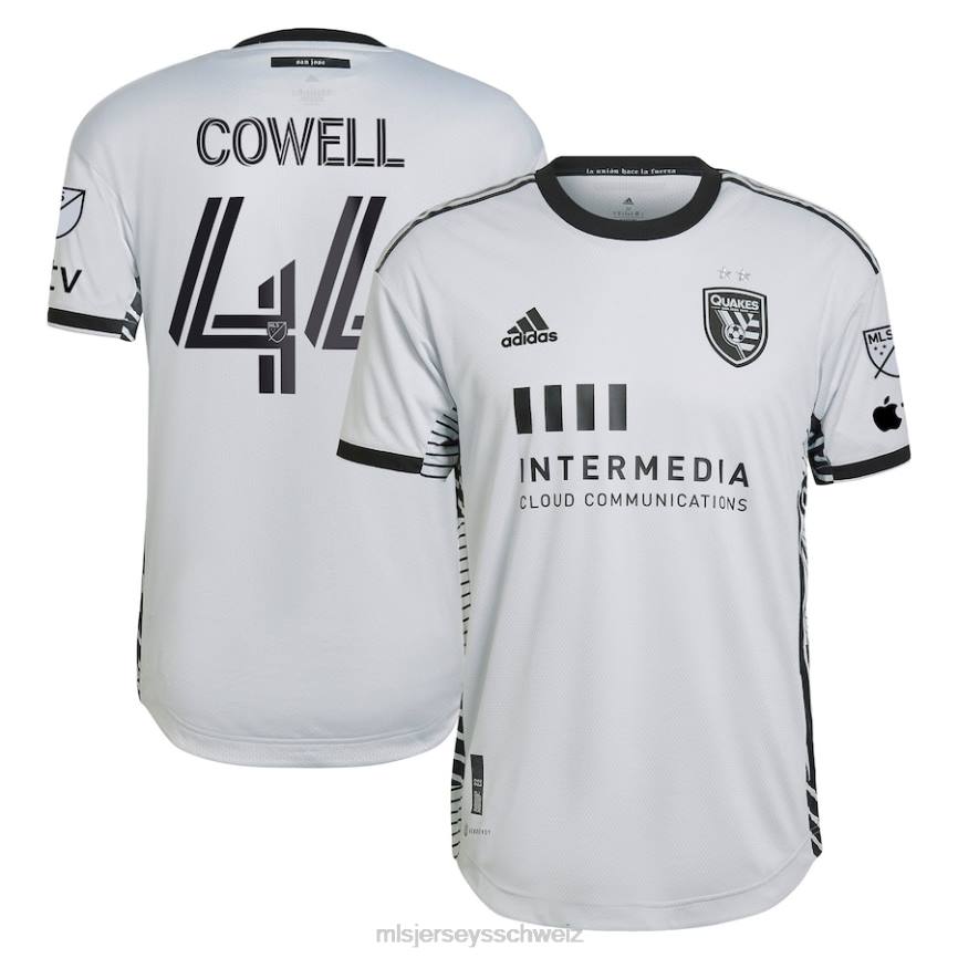 MLS Jerseys Männer San Jose Erdbeben Cade Cowell adidas Grau 2023 The Creator Kit authentisches Spielertrikot HT0J1370 Jersey