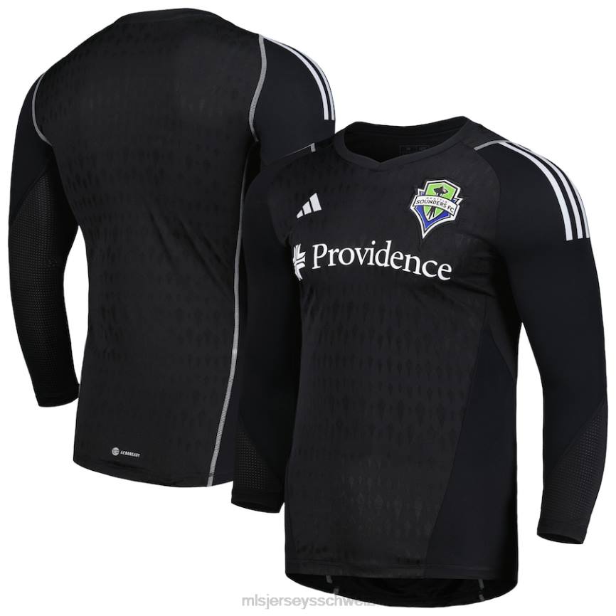 MLS Jerseys Männer Seattle Sounders FC adidas schwarzes 2023 Torwart-Langarm-Replika-Trikot HT0J436 Jersey