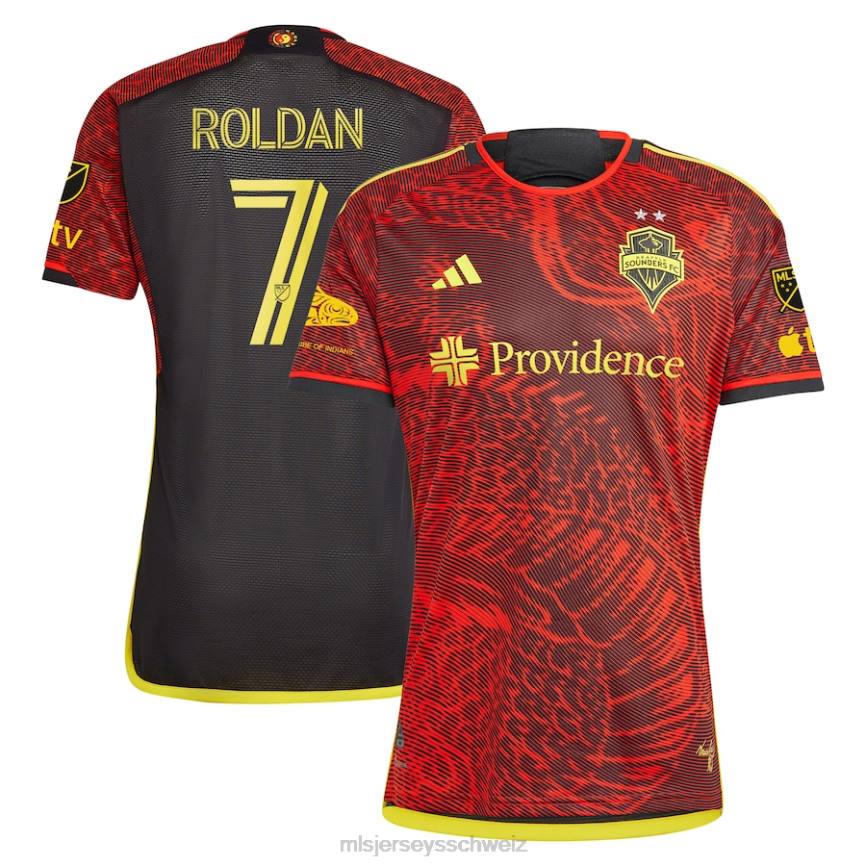 MLS Jerseys Männer Seattle Sounders fc cristian roldan adidas rot 2023 das authentische trikot des bruce lee kits HT0J445 Jersey