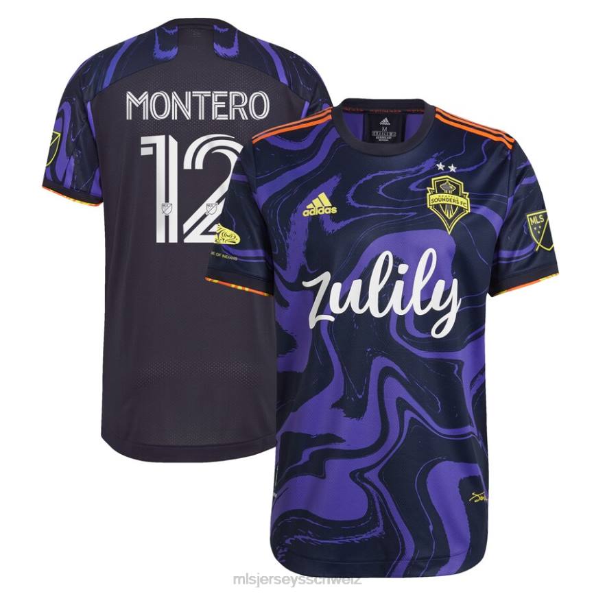 MLS Jerseys Männer Seattle Sounders FC Fredy Montero adidas lila 2021 das Jimi Hendrix Kit authentisches Spielertrikot HT0J459 Jersey