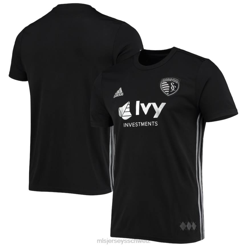 MLS Jerseys Männer Sportliches Kansas City adidas schwarzes Replika-Auswärtstrikot 2018 HT0J886 Jersey
