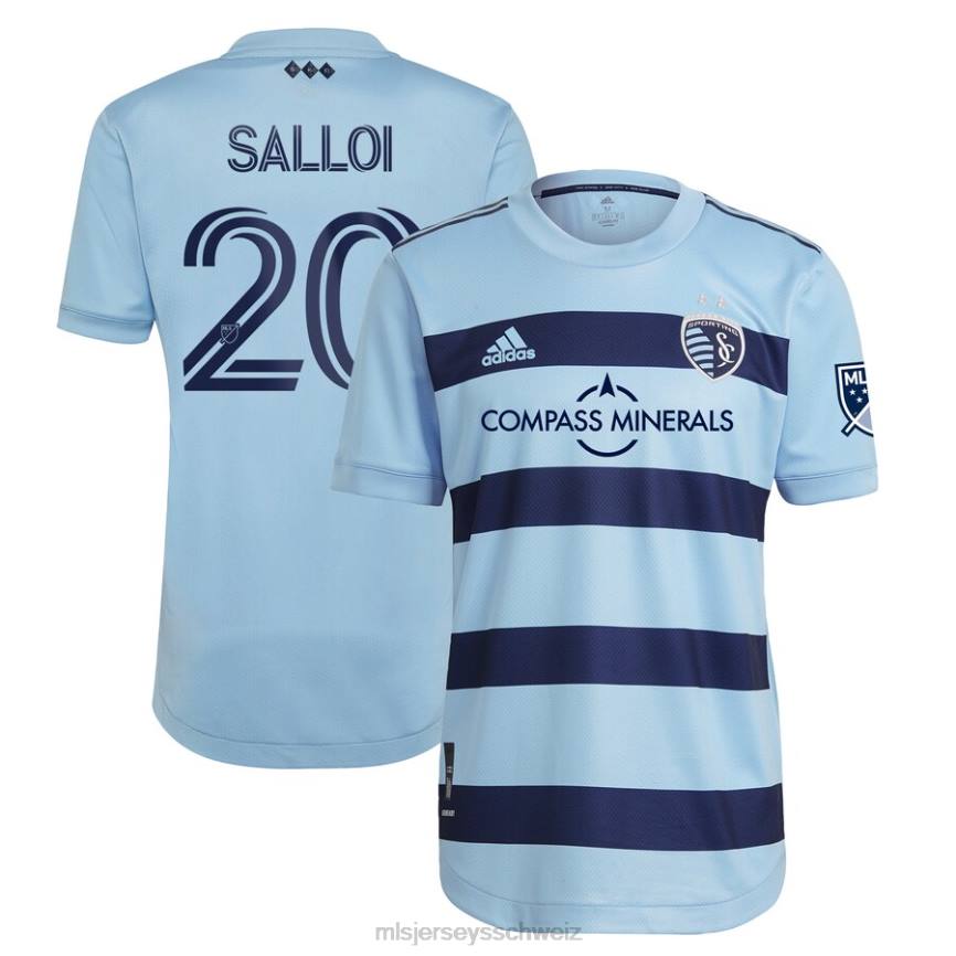 MLS Jerseys Männer Sporting Kansas City Daniel Salloi adidas hellblau 2021 primäres authentisches Spielertrikot HT0J893 Jersey