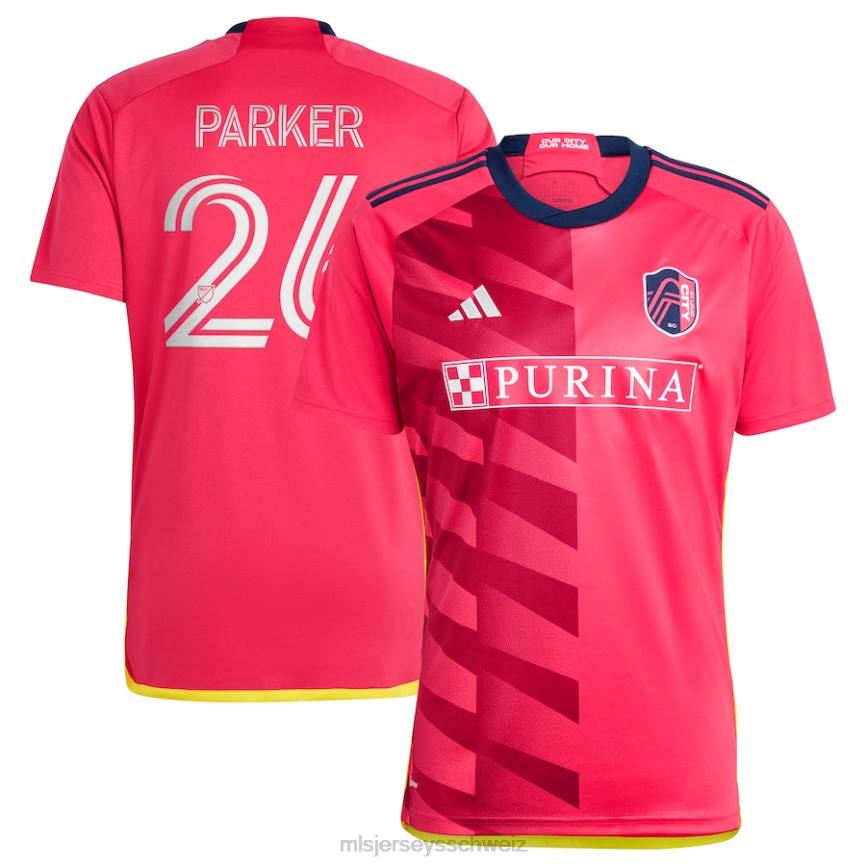 MLS Jerseys Männer st. Louis City SC Tim Parker adidas Red 2023 The Spirit Kit Replika-Trikot HT0J562 Jersey