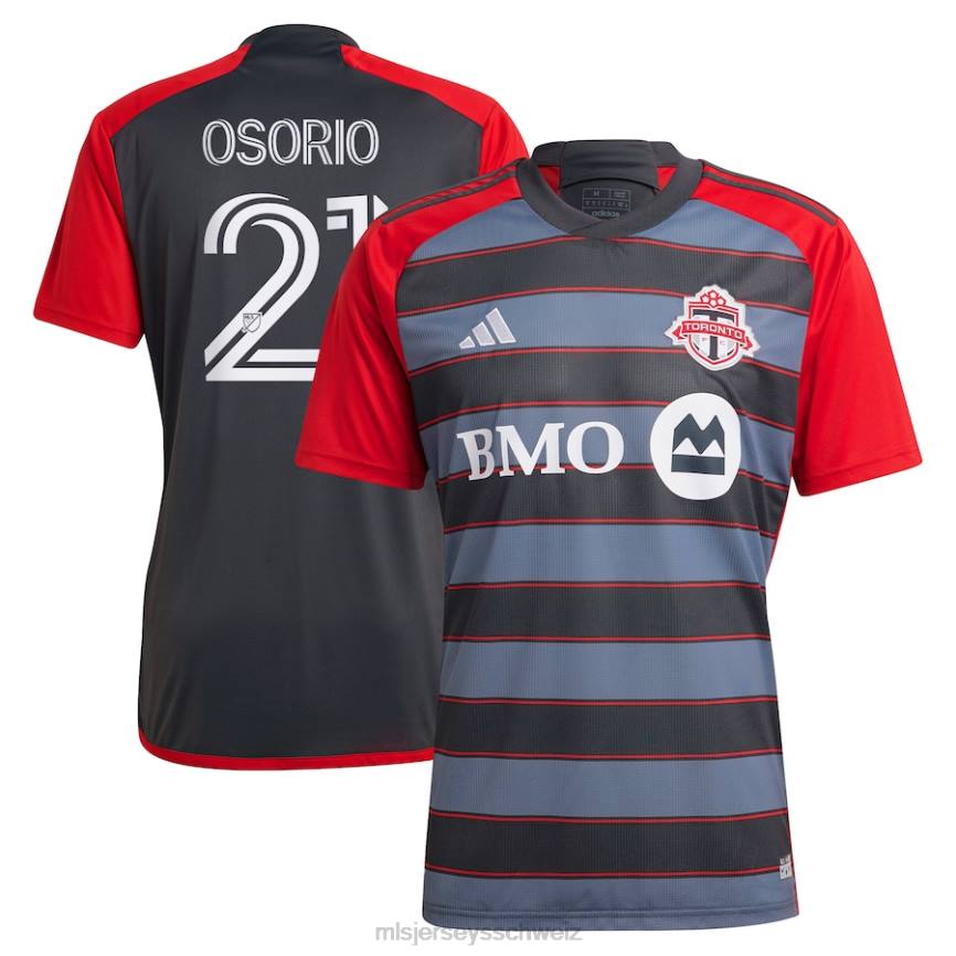MLS Jerseys Männer Toronto FC Jonathan Osorio adidas graues 2023 Club Kit Replika-Spielertrikot HT0J672 Jersey
