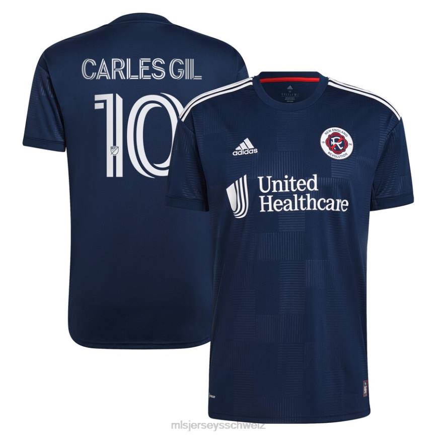 MLS Jerseys Männer New England Revolution Carles Gil adidas Navy 2022 The Liberty Kit Team Replika-Spielertrikot HT0J737 Jersey