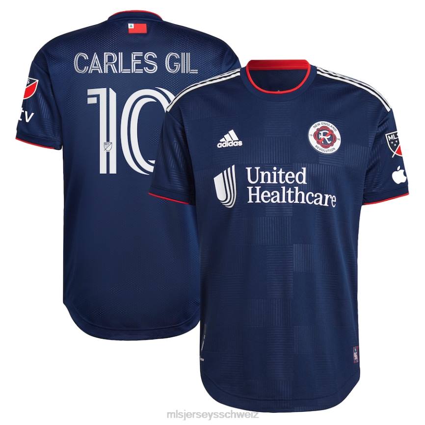 MLS Jerseys Männer New England Revolution Carles Gil adidas Navy 2023 The Liberty Kit authentisches Spielertrikot HT0J298 Jersey