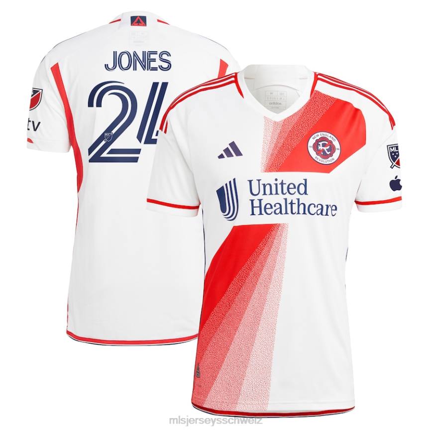MLS Jerseys Männer New England Revolution Dejuan Jones adidas weißes 2023 Defiance authentisches Trikot HT0J422 Jersey