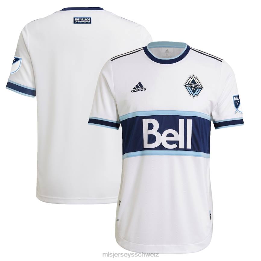 MLS Jerseys Männer Vancouver Whitecaps FC adidas weißes authentisches Primärtrikot 2021 HT0J551 Jersey