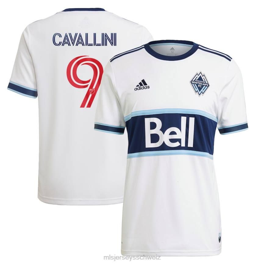 MLS Jerseys Männer Vancouver Whitecaps FC Lucas Cavallini Adidas Weißes 2021 primäres Replika-Spielertrikot HT0J1349 Jersey